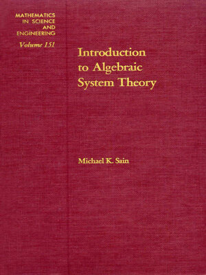 cover image of Introduction to Algebraic System Theory
